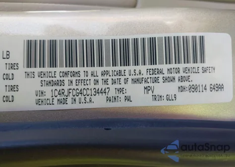 2012 Jeep Grand Cherokee Overland from USA, damaged, VIN 1C4RJFCG4CC134447